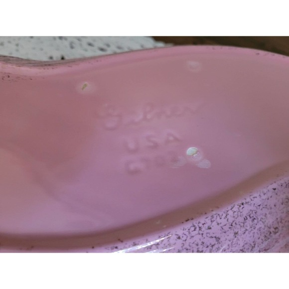 Vintage Gilner USA Pottery Pink and gold console bowl And Candle Holders - Picture 6 of 9
